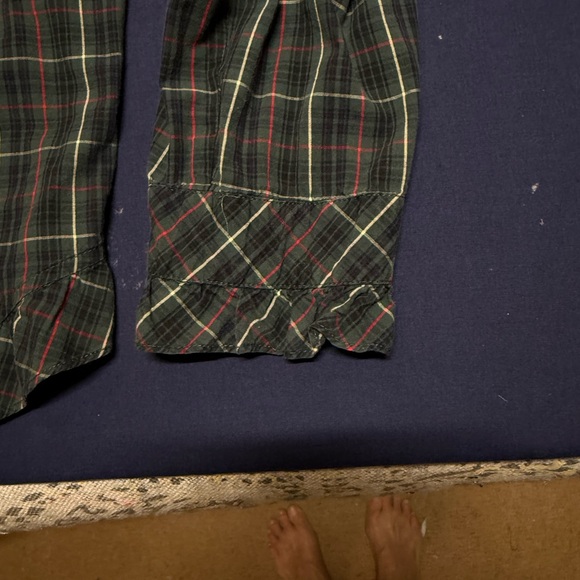 Plaid Ruffle Button-Up Shirt - Picture 9 of 14